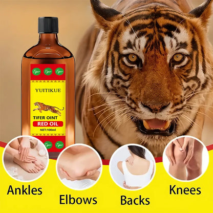 YUITIKUE Tifer Oint Red Oil 100ml - Tiger Formula for Muscle &amp; Joint Massage, Sport &amp; Daily Use, for All