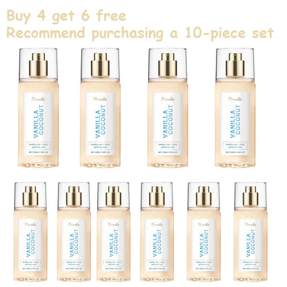 Vanilla Coconut Body Hair Mist - Long Lasting Fresh Romantic Fragrance, Travel Size Portable Spray Women Men Daily &amp; Dating Use