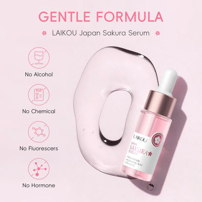 LAIKOU Sakura Face Serum  Wrinkle Essence Brightening Essence Shrink Pores Moisturizing Skin Care 17ml or 30ml