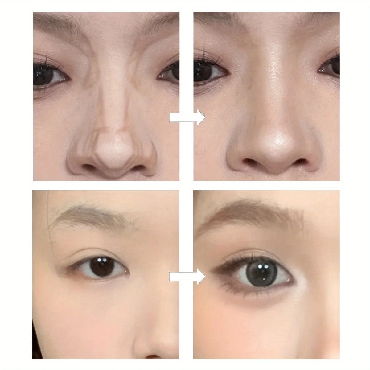 Highlighting &amp; Bronzer Stick: Long Lasting Corrector with Brush, Brightening Concealer Pen, Nose Shadow, and Contouring