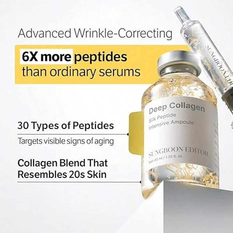 Silk Peptide Intensive Lifting Ampoule |Anti-Aging Serum For Face With Collagen &amp; 30 Peptide Complex  Skin Tightening &amp; Firming