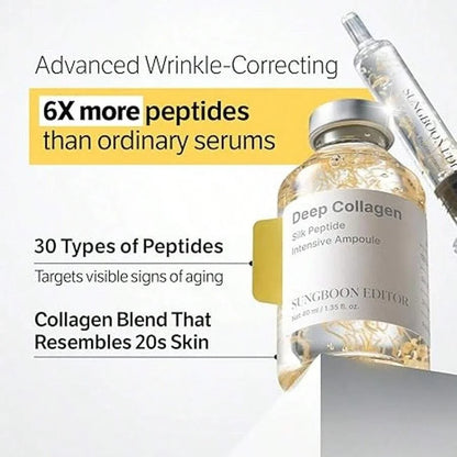 Silk Peptide Intensive Lifting Ampoule |Anti-Aging Serum For Face With Collagen &amp; 30 Peptide Complex  Skin Tightening &amp; Firming