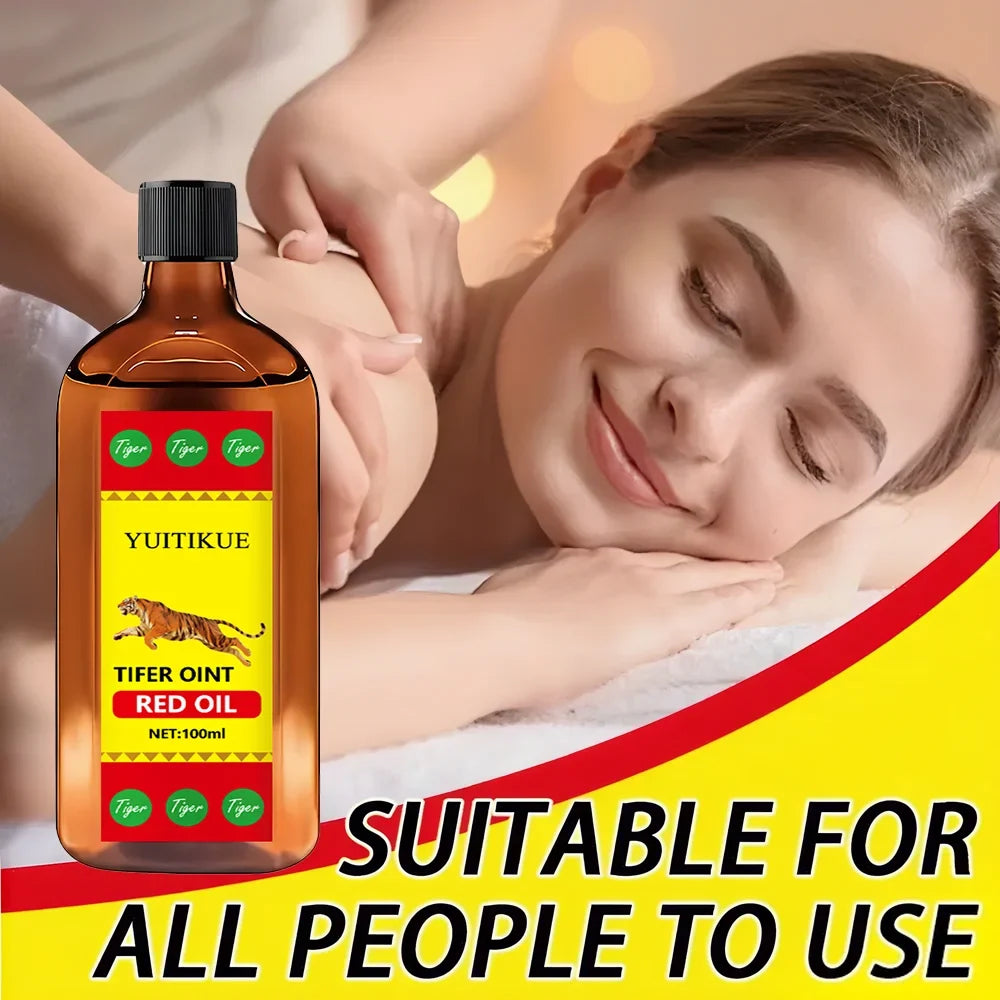YUITIKUE Tifer Oint Red Oil 100ml - Tiger Formula for Muscle &amp; Joint Massage, Sport &amp; Daily Use, for All