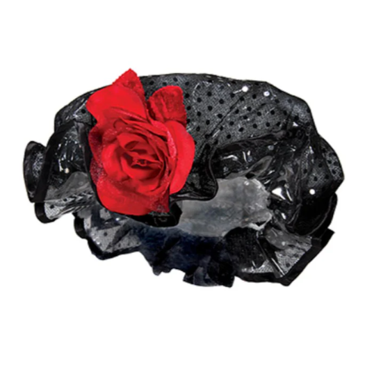 LA Indulgence Shower Cap Black &amp; Red