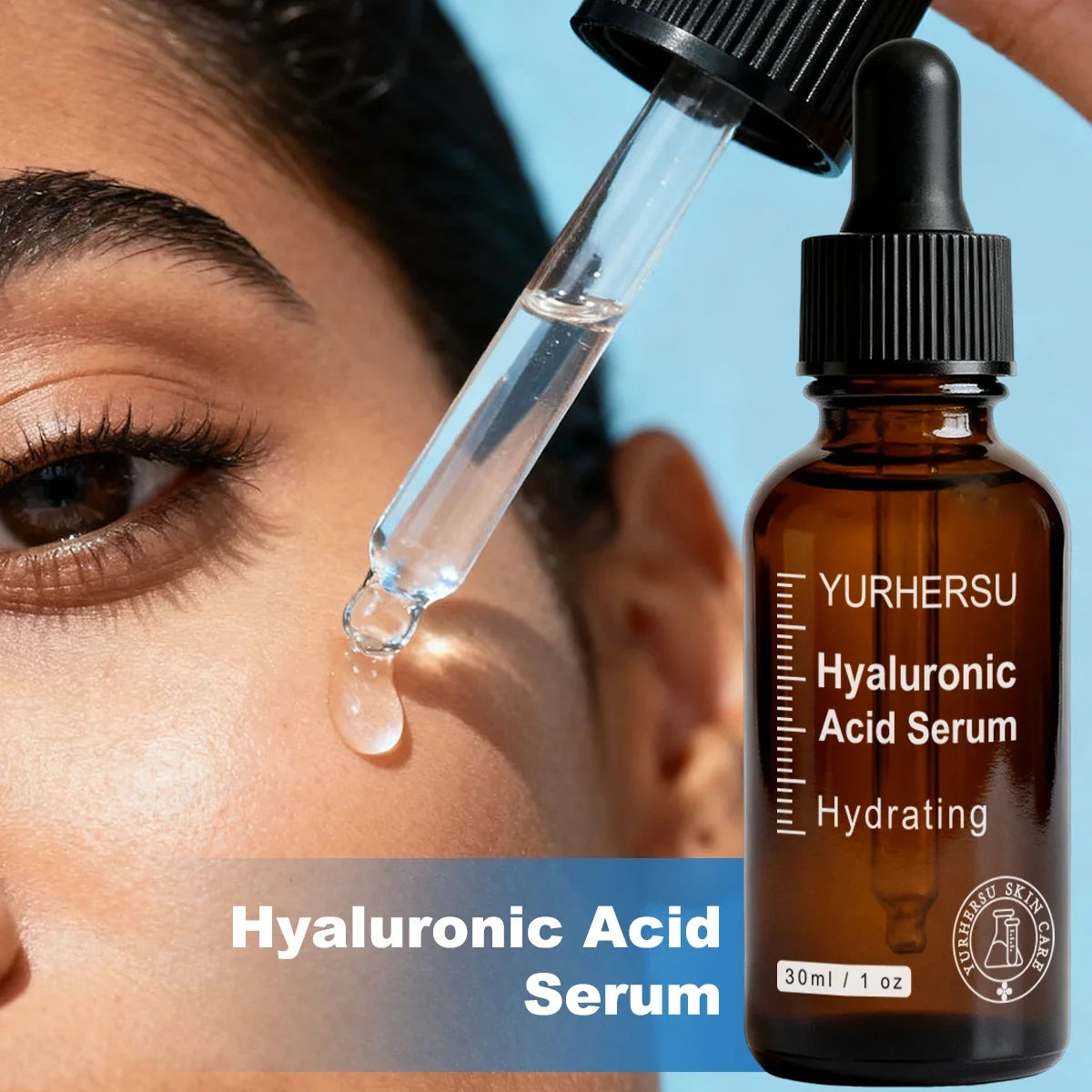 3.0% Hyaluronic Acid Serum 1oz, Deep Hydration for Face, Anti Wrinkle, Plumping &amp; Firming, Dry Skin Care, Vegan