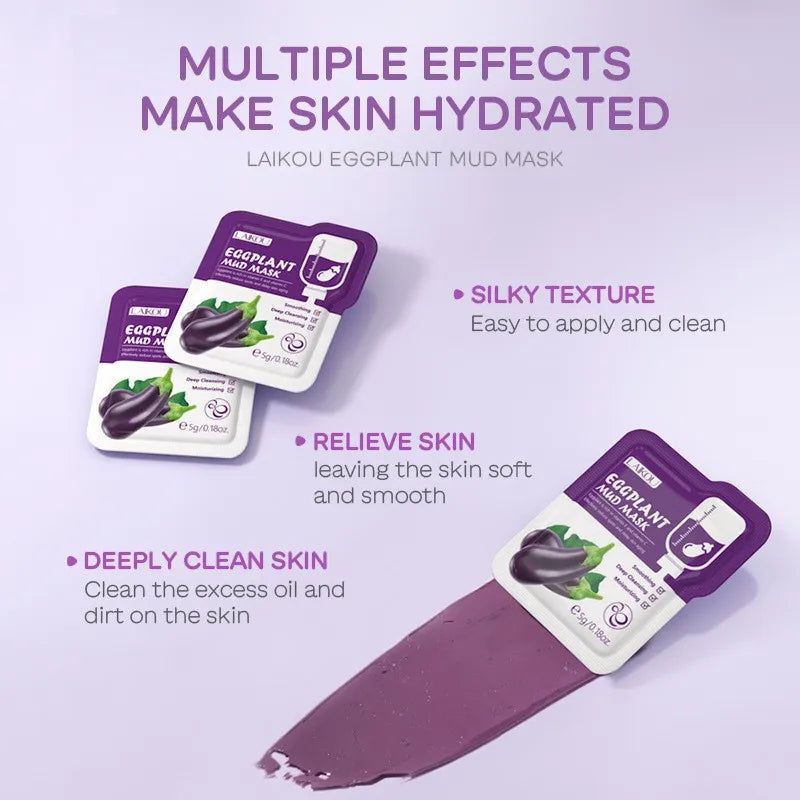 Purifying Clay Facial Mask in Pouch,For Acne, Oily &amp; Combination Skin, Deep Cleansing, Detoxifying, Skin Care, Face Mud Mask 5g