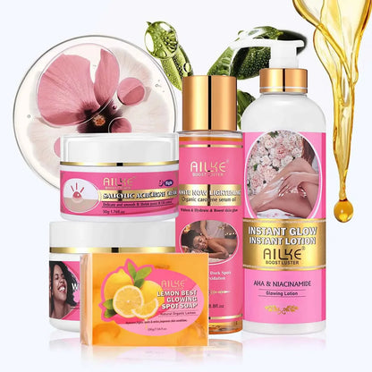AILKE Women Skin Glowing Body Lotion, Moisturizing, Brightening, Nourishing, Smoothing Skin Cream, With Niacinamide