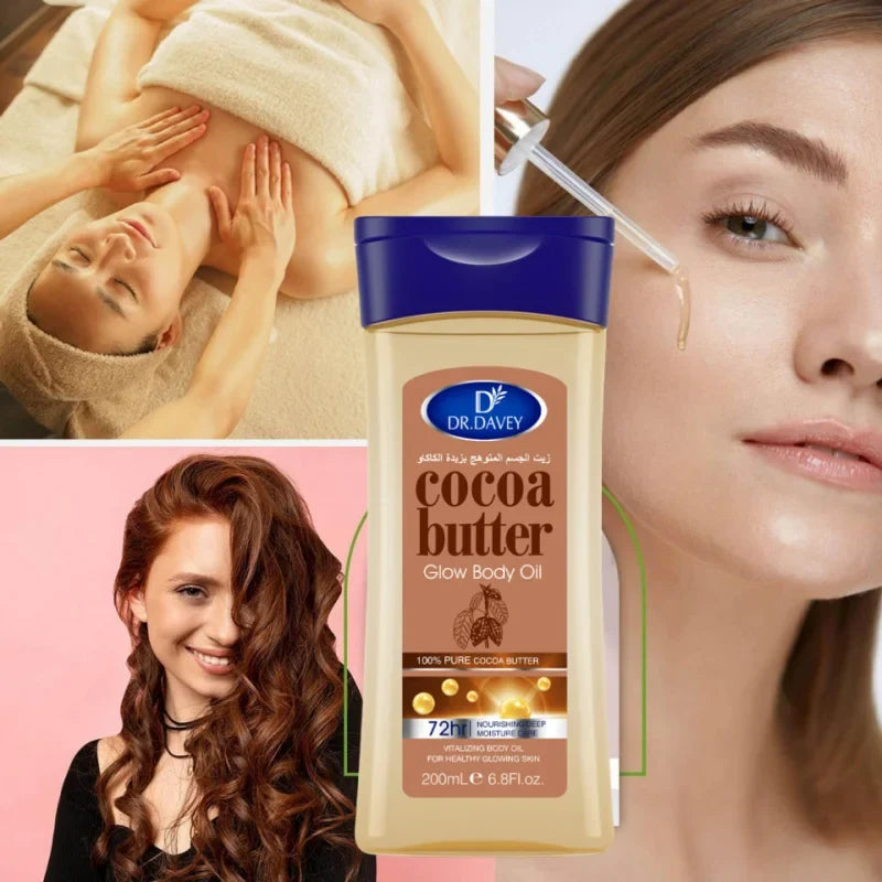 Cocoa Butter Body Oil Cocoa Butter Glow Body Oil Body Oil Skin Care Essential Oil，Suitable for all skin types，VITALIZING BODY OI
