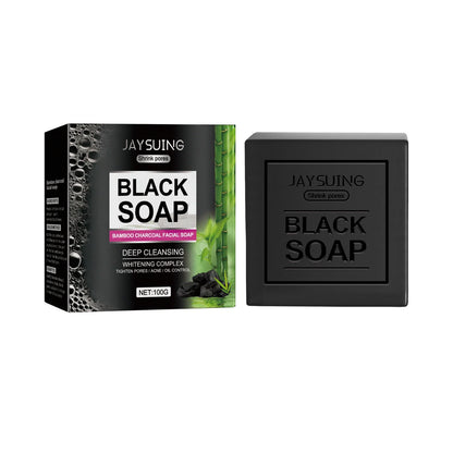 Bamboo Charcoal Cleansing Face Soap Remove Facial Dirt Reduce Blackheads Prevent Pore Blockage Deep Exfoliating Cleansing Soap