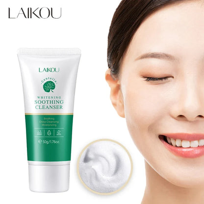 LAIKOU Centella Soothing Facial Cleanser Amino Acid BlackHead Remove Oil-Control Moisturizing Soften Face Skin Care Products