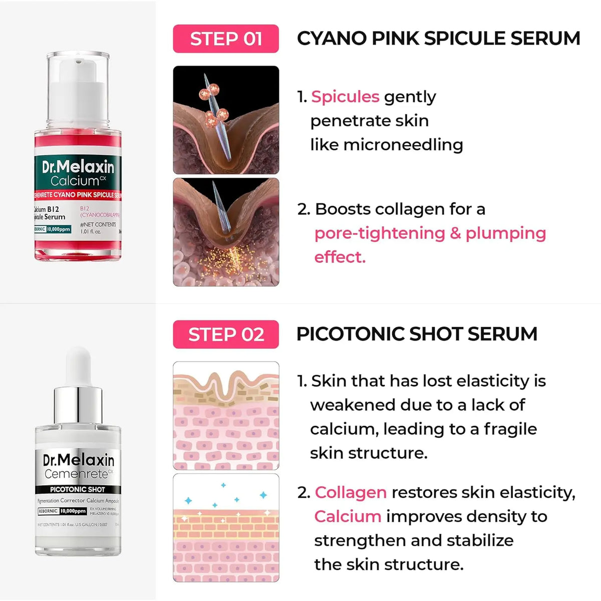 Dr.Melaxin Lumi firm &amp; lift Duo | Korean facial Collagen Firming serum plumping skin &amp; tightening refines skin repair density