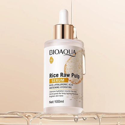BIOAQUA White Rice Face Serum Moisturizing Anti Wrinkles Anti Wrinkles Anti-Aging Whitening Facial Essence Skin Care for Face