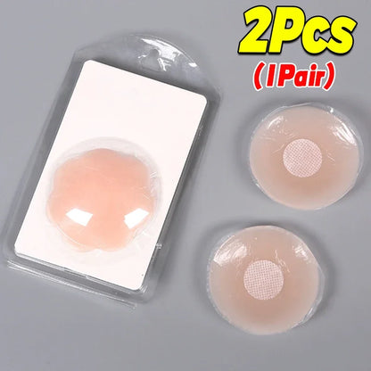 2-24PCS Invisible Self Adhesive Chest Paste Reusable Sticker Breast Petal Strapless Lift Up Bra Pad Silicone Petal Nipple Cover