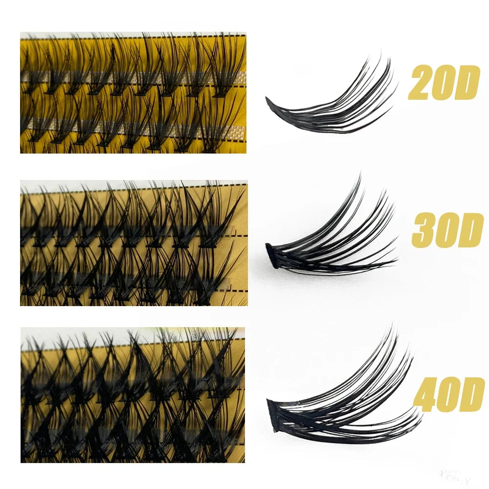 20D/30D Mink Eyelashes 1 Box/60 Bundles Natural Eyelash extension 3D Russia Individual Eyelash Cluster Makeup Tools Lashes Cilia