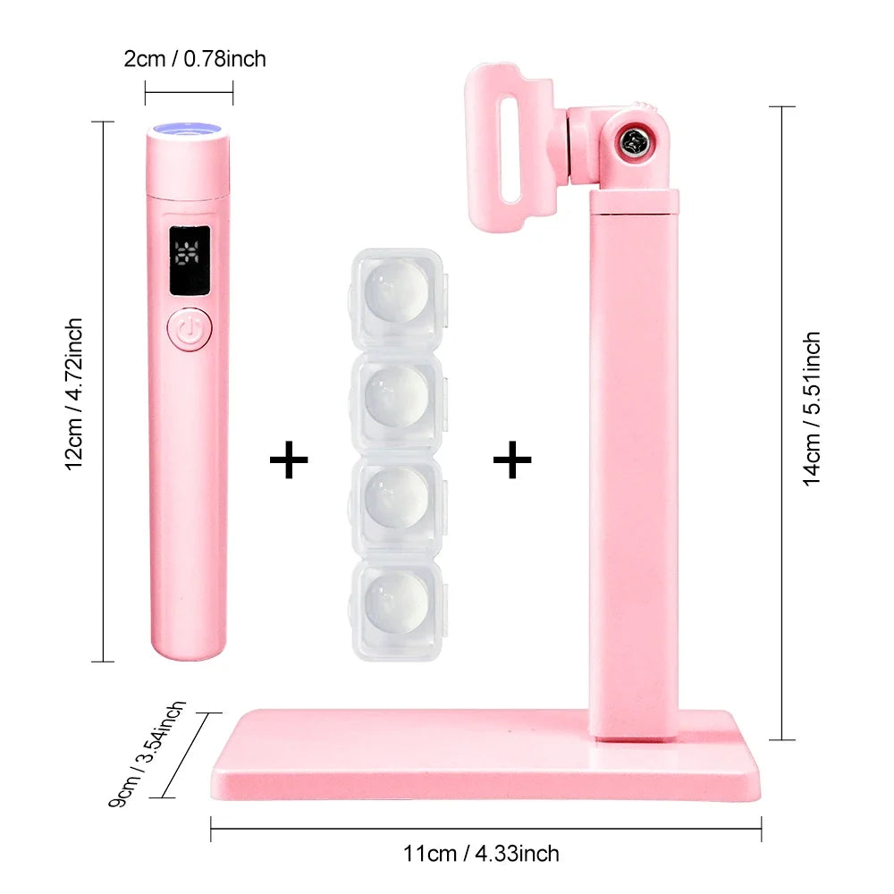 Professional Nail UV LED Lamp Desk With Display Rechargeable Portable Mini Nail Dryer Stand UV Lamp for Nails Art Removable