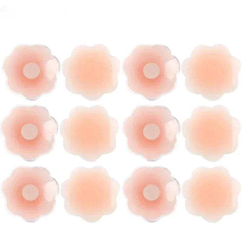 Invisible Silicone Nipple Covers Reusable Women Breast Petals Lift Bras Pasties Bra Padding Sticker Patch Adhesive Pads Intimate