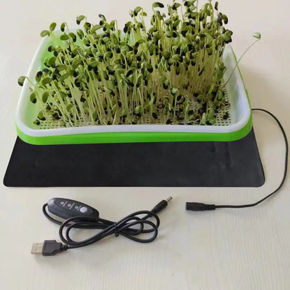 Plant Heat Mat PVC Leather Plant Warming Mat Indoor USB Warm Hydroponics Heating Pad For Indoor Plants Reptiles