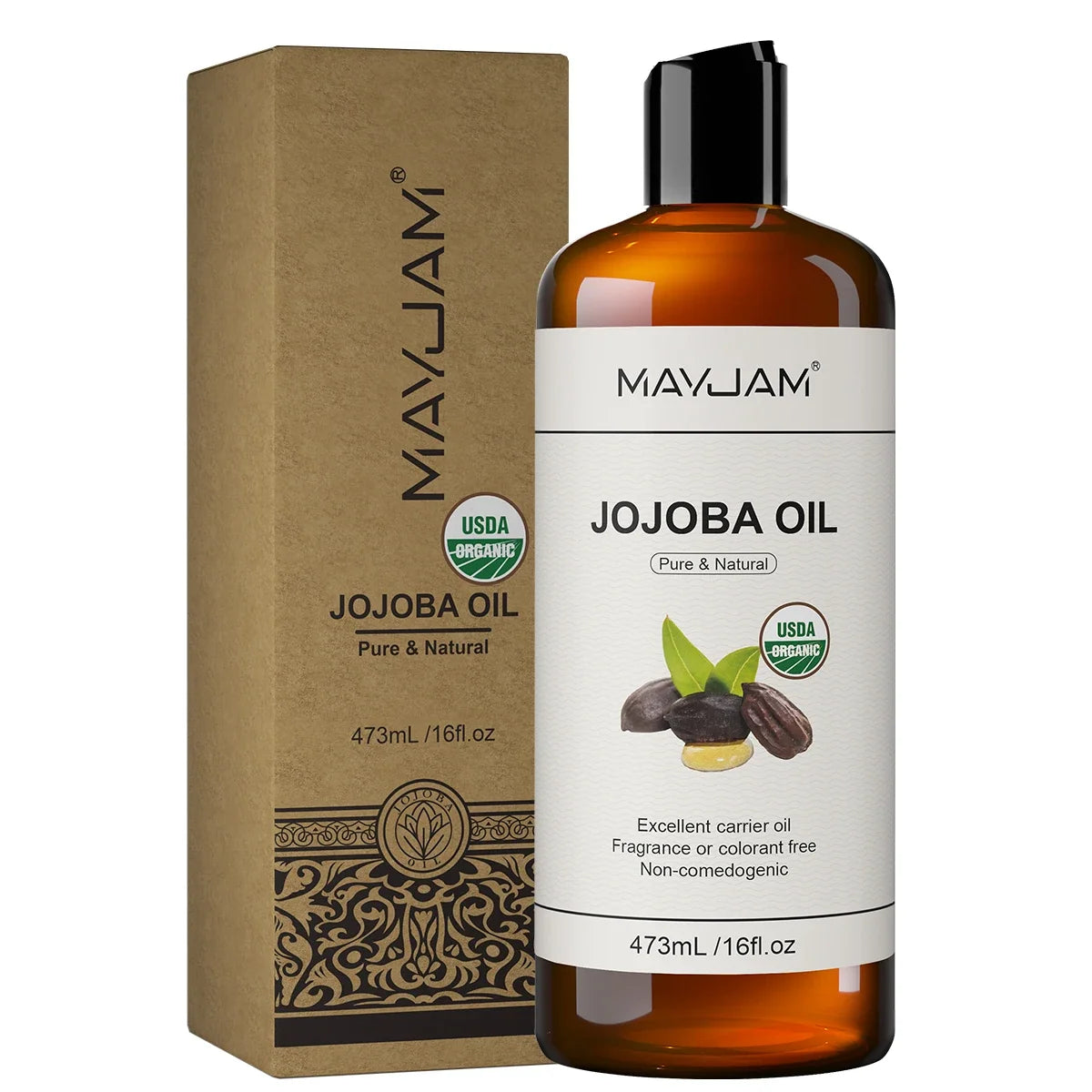 USDA Organic Coconut Oil for Skin Face Hair Cold-Pressed Sweet Almond Moroccan Argan Sunflower Seed Oil for Massage Moisturize