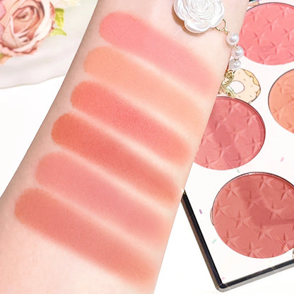 Six-color blush plate girl&