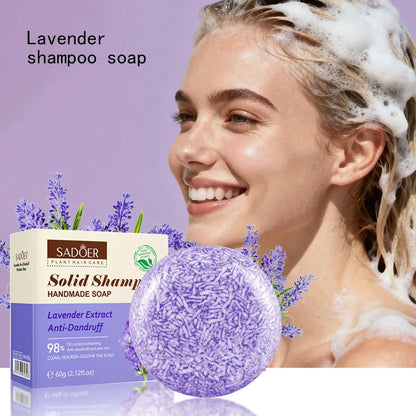 Lavender Shampoo Soap, Plant Essential Oil Soap Deeply Nourishes And Cleanses Hair, Giving Gifts To Family During Holidays