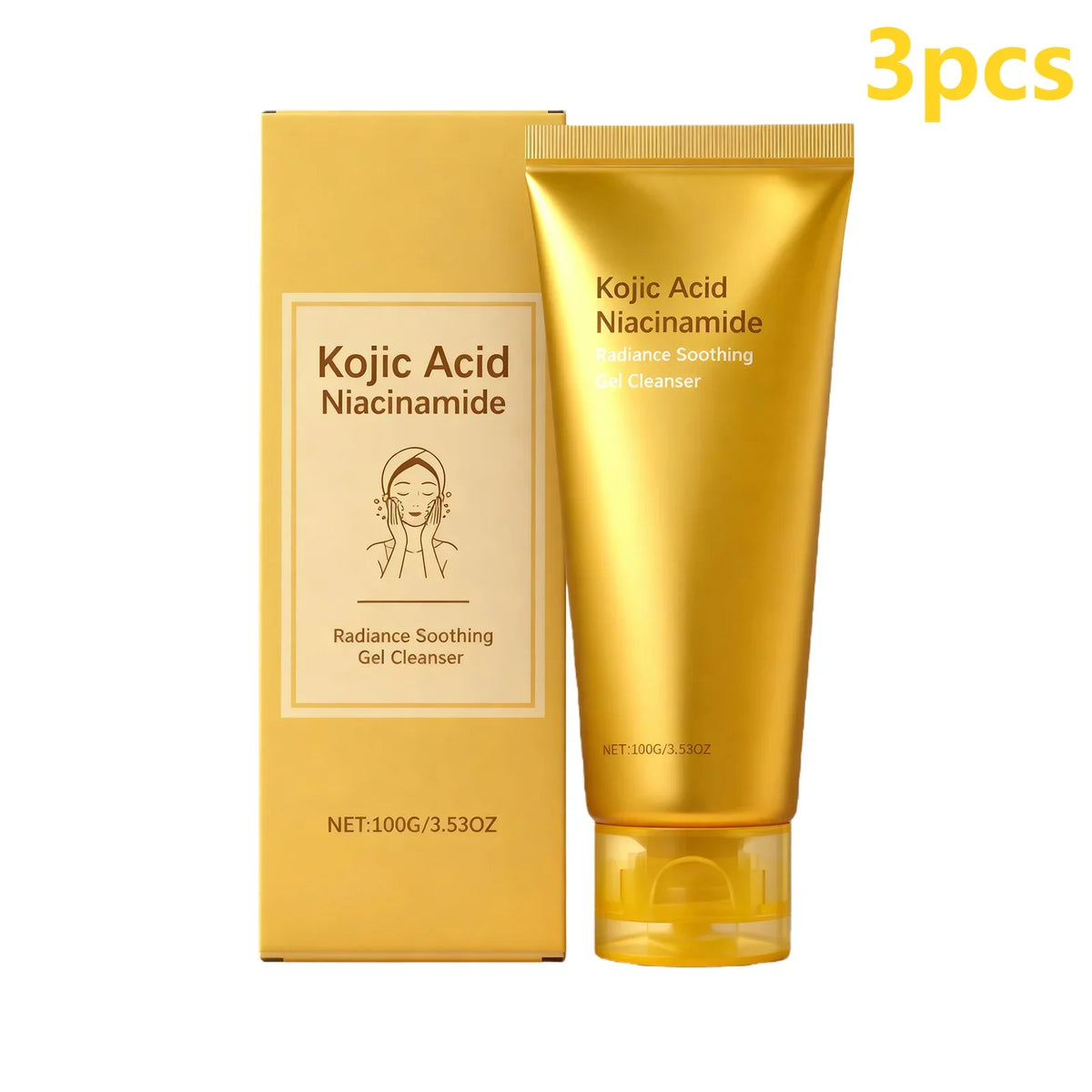 Kojic Acid Nicotinamide Gel Cleanser Face Wash Cleansing Pores Oil Control Smooth Skin Brightening Moisturizing Facial Cleanser