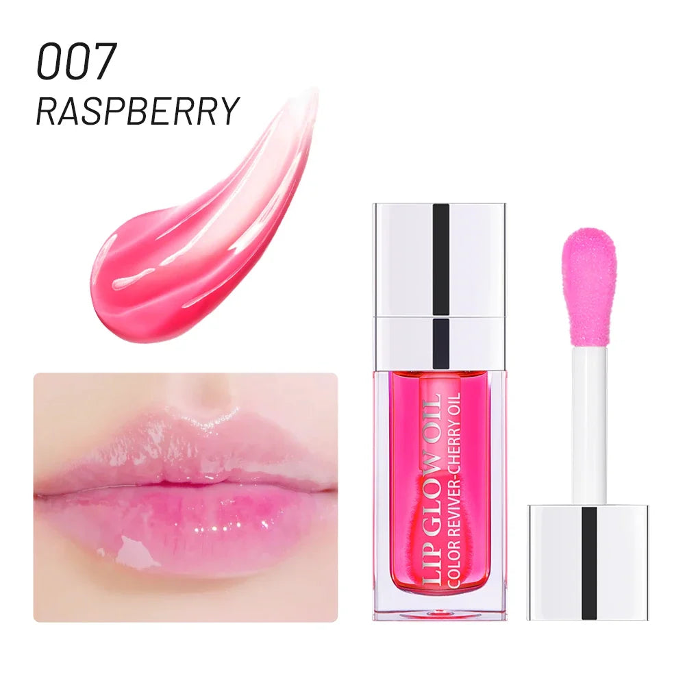 Crystal Jelly Moisturizing Lip Oil Plumping Lip Gloss Makeup Sexy Plump Lip Glow Oil Tinted Lip Plumper