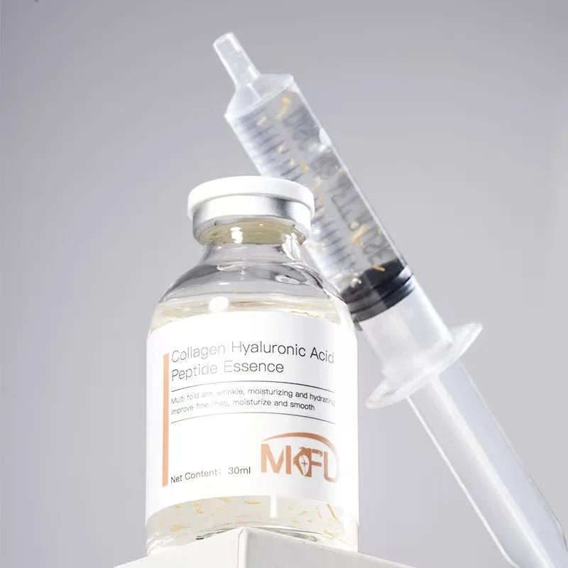 Korean Collagen Silk Peptide Hydrating Ampoule Serum, Intensive Lifting &amp; Elasticity Boost Skin Care for Dry &amp; Dull Skin