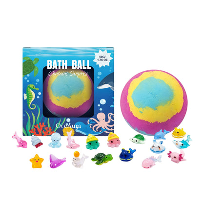 12pcs Bath Bombs Set with Surprise Toys Inside Natural Organic Bubble Bath Fizzies Balls Gift for Holiday Gift Set