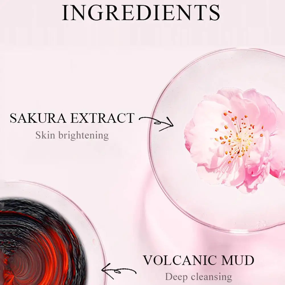12pcs Sakura Mud mask Brightening Hydrating Face Mask Luminious Skin Clean Facial Cleansing Clay Hydrating Anti Wrinkle Skincare