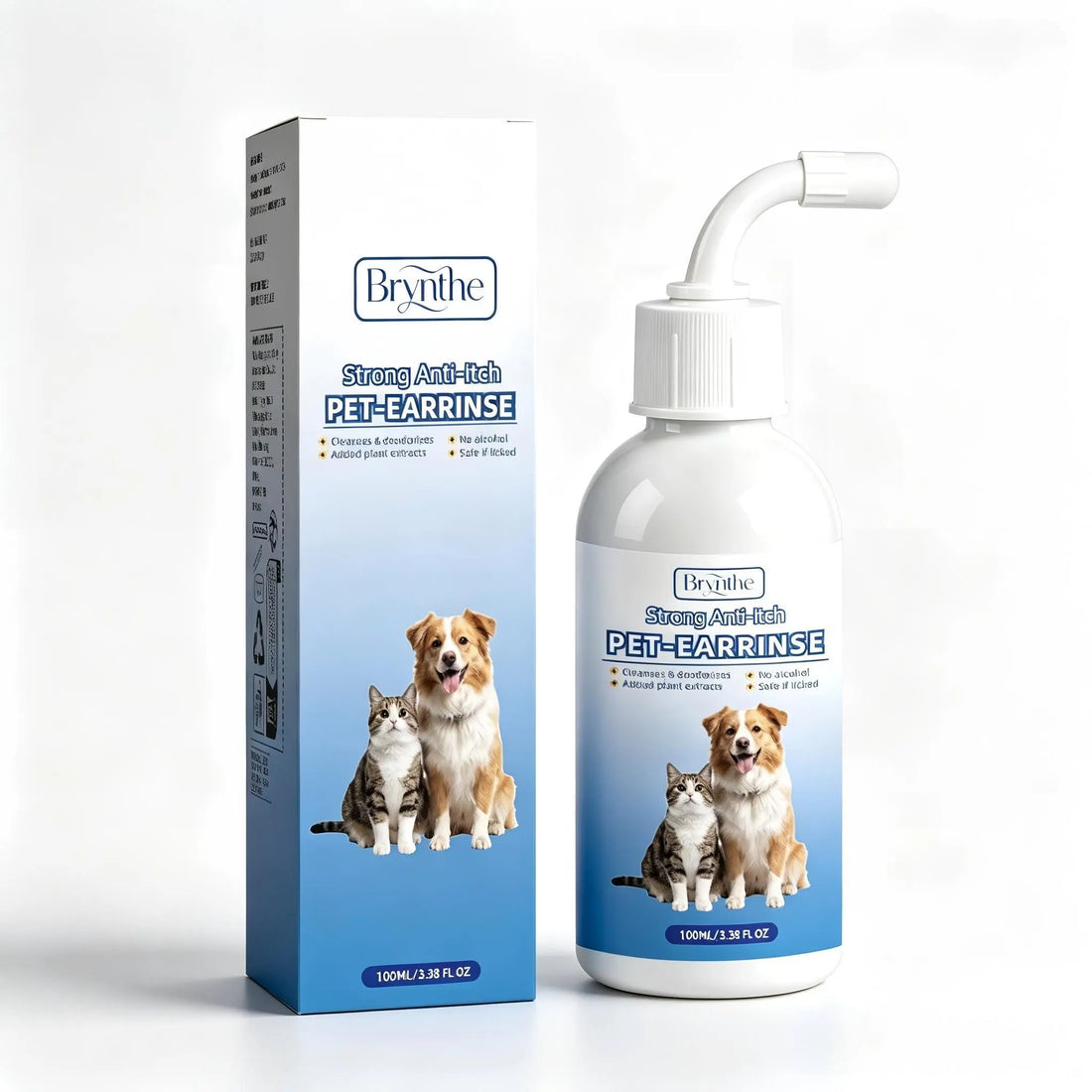 Gentle Pet Ear Wash | Odor-Free Cleaning for Dogs &amp; Cats