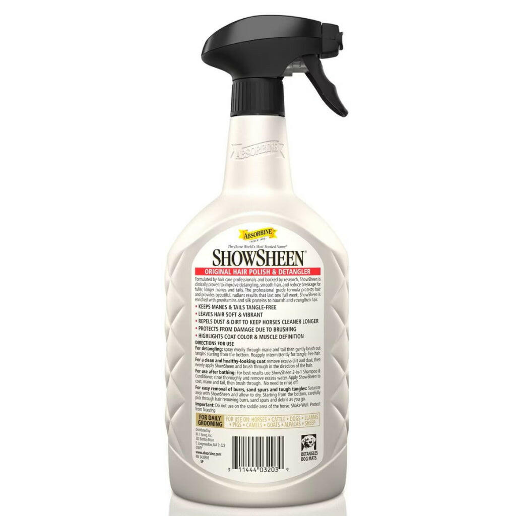 Absorbine Showsheen Hair Polish &amp; Detangler Spray for Horses