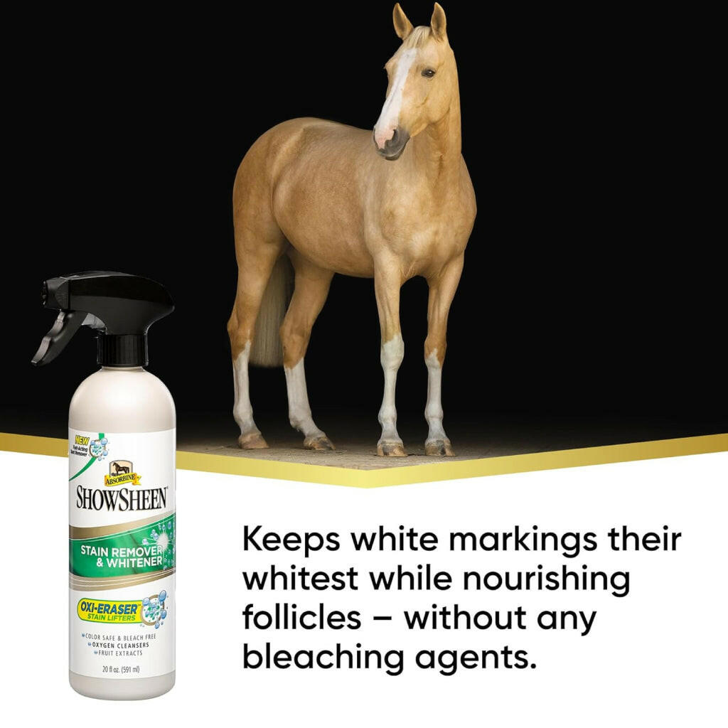 Absorbine Showsheen Stain Remover &amp; Whitener Spray for Horses (20 oz)