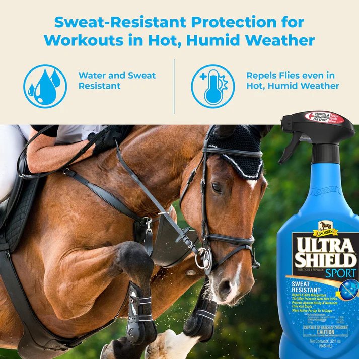 Absorbine Ultrashield Sport Sweat Resistant Insecticide &amp; Repellent for Horses
