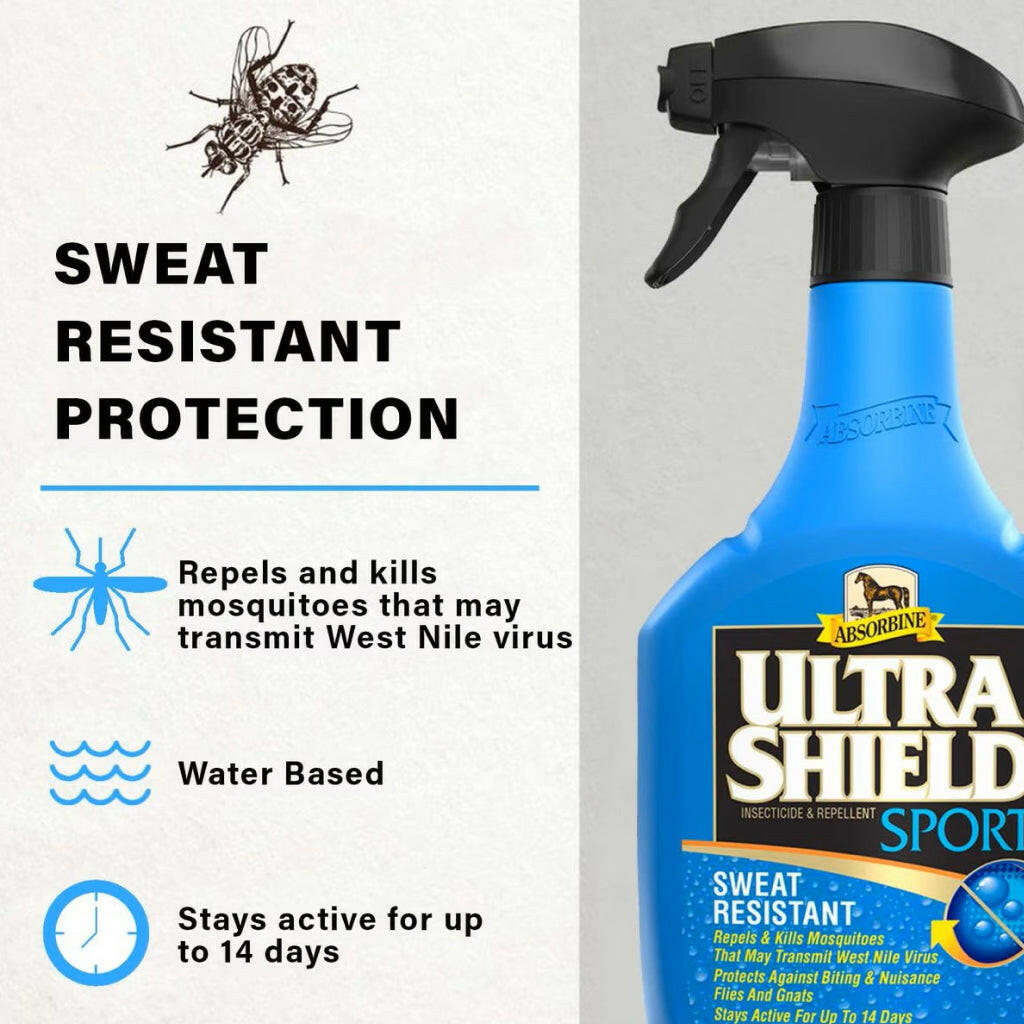 Absorbine Ultrashield Sport Sweat Resistant Insecticide &amp; Repellent for Horses
