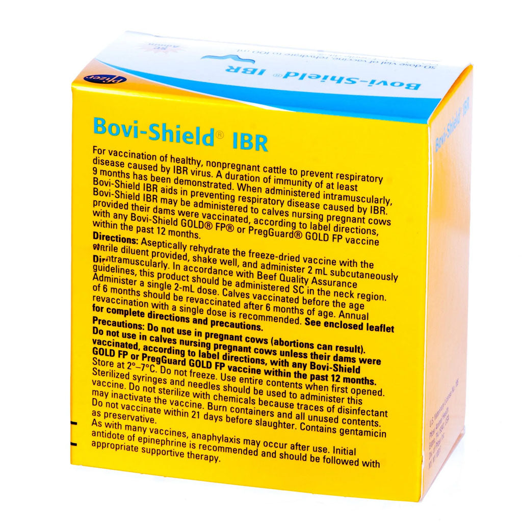 Bovi-Shield IBR Cattle Vaccine, 50 Doses