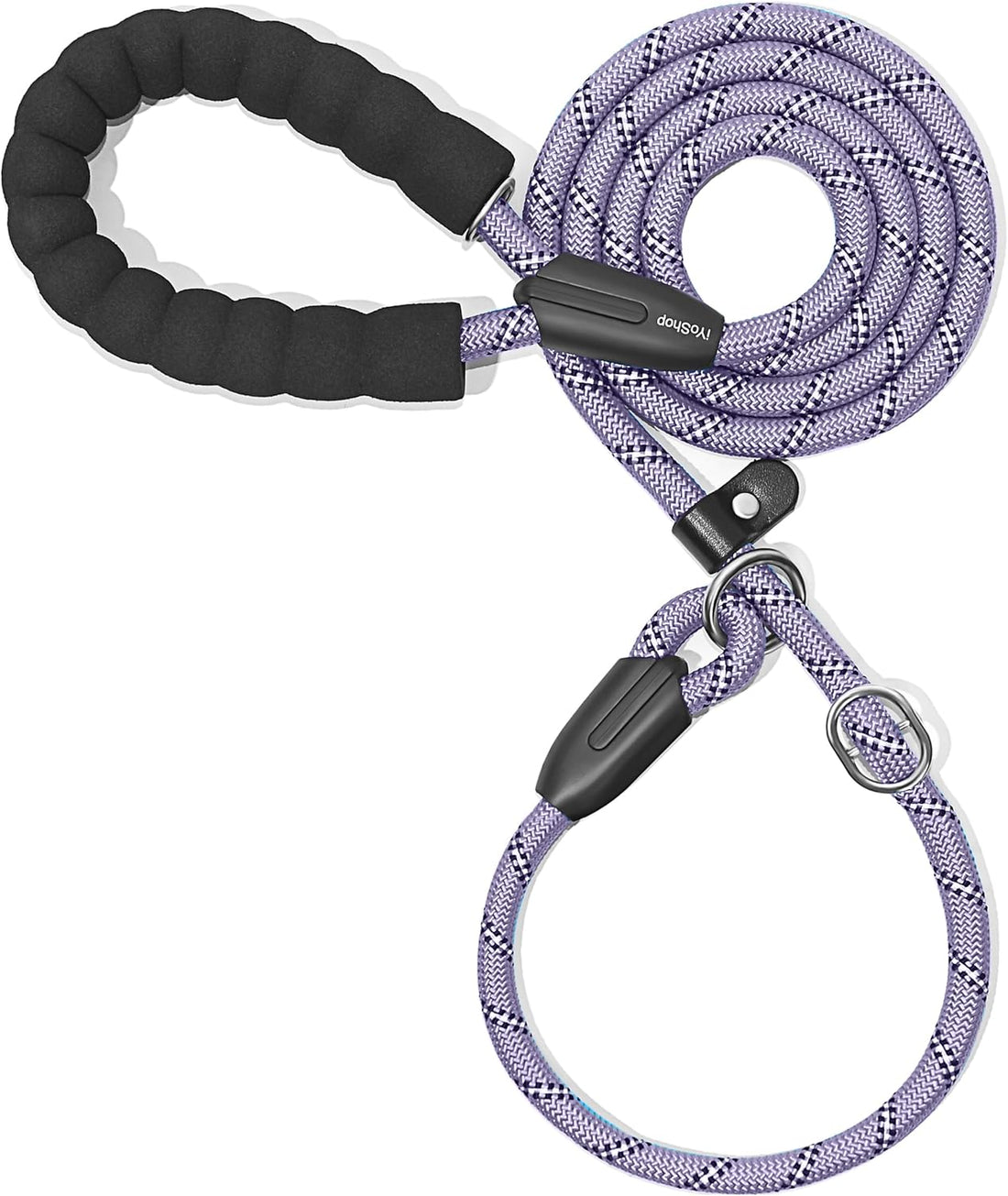 Durable Slip Lead Dog Leash with Padded Handle and Highly Reflective Threads, No Pull Dog Training Leash, (3/8" X 6 FT, Lavender)