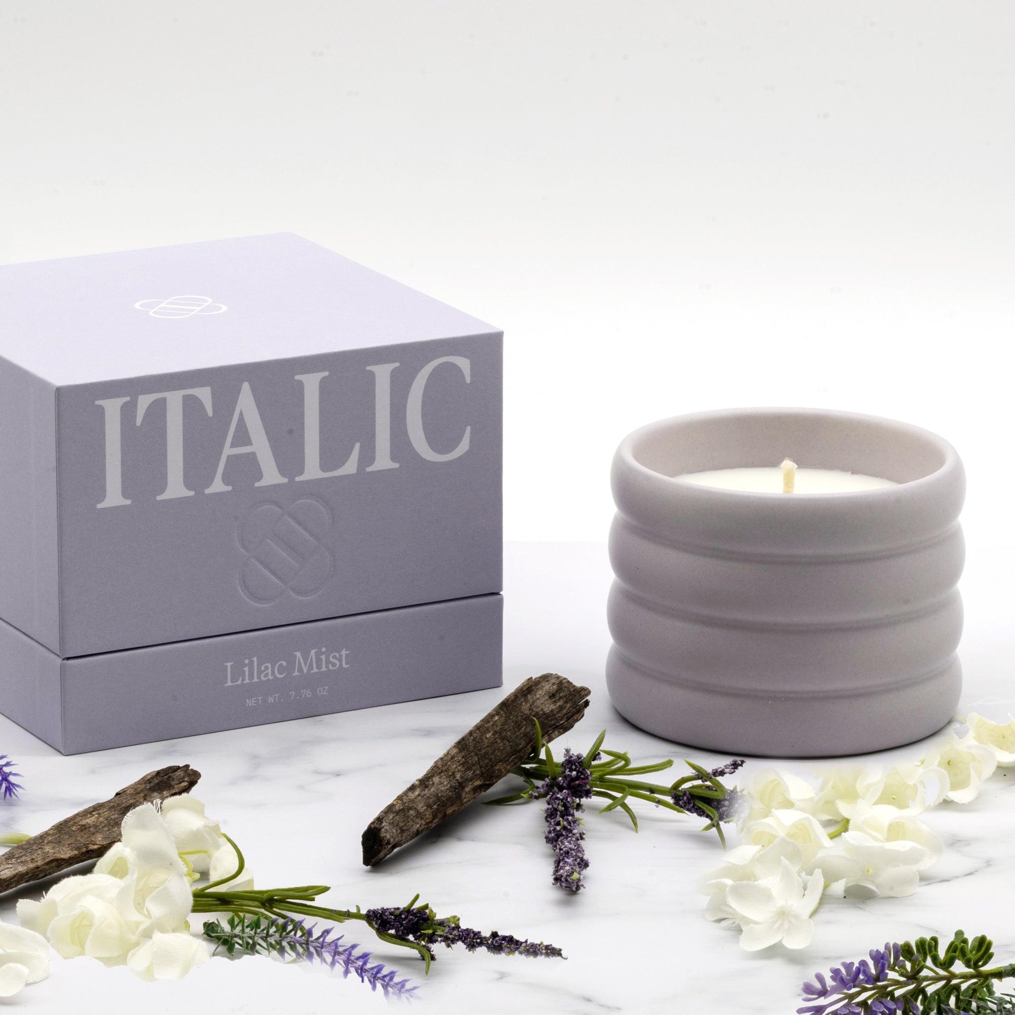 Soy Wax Ceramic Candle &amp; Wick Trimmer Set
