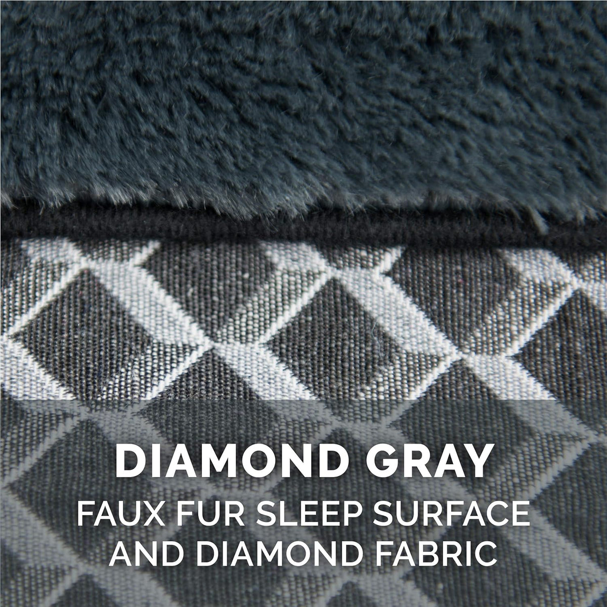 Replacement Dog Bed Cover Comfy Couch Plush &amp; Décor Sofa-Style, Machine Washable - Diamond Gray, Jumbo (X-Large)