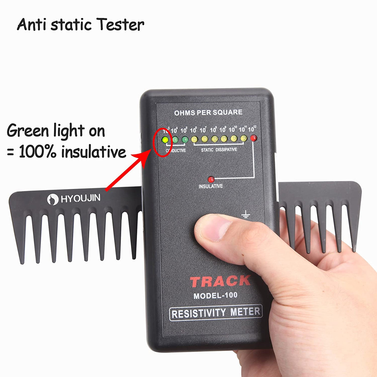 601 Carbon Wide Tooth Comb Detangler Comb for Detangling Wet Hair | Detangling Wide Tooth Comb for Shower,Wet,Dry,Long Hair,No Handle,Anti-Static,Heat Resistant to 230℃,Travel for Women and Men