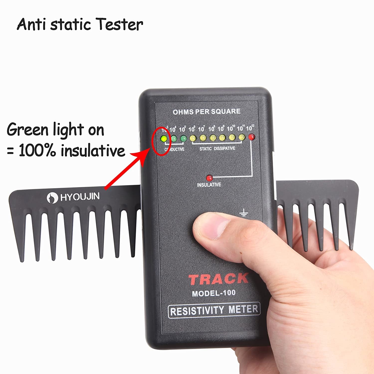 601 Carbon Wide Tooth Comb Detangler Comb for Detangling Wet Hair | Detangling Wide Tooth Comb for Shower,Wet,Dry,Long Hair,No Handle,Anti-Static,Heat Resistant to 230℃,Travel for Women and Men