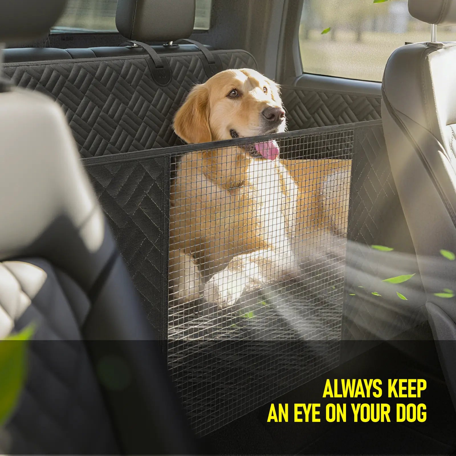 Dog Car Seat Cover with Hard Bottom, Holds up to 400Lbs | Patented Waterproof Dog Hammock Back Seat Extender for Cars, Suvs &amp; Full-Size Trucks (Small &amp; Large Sizes)