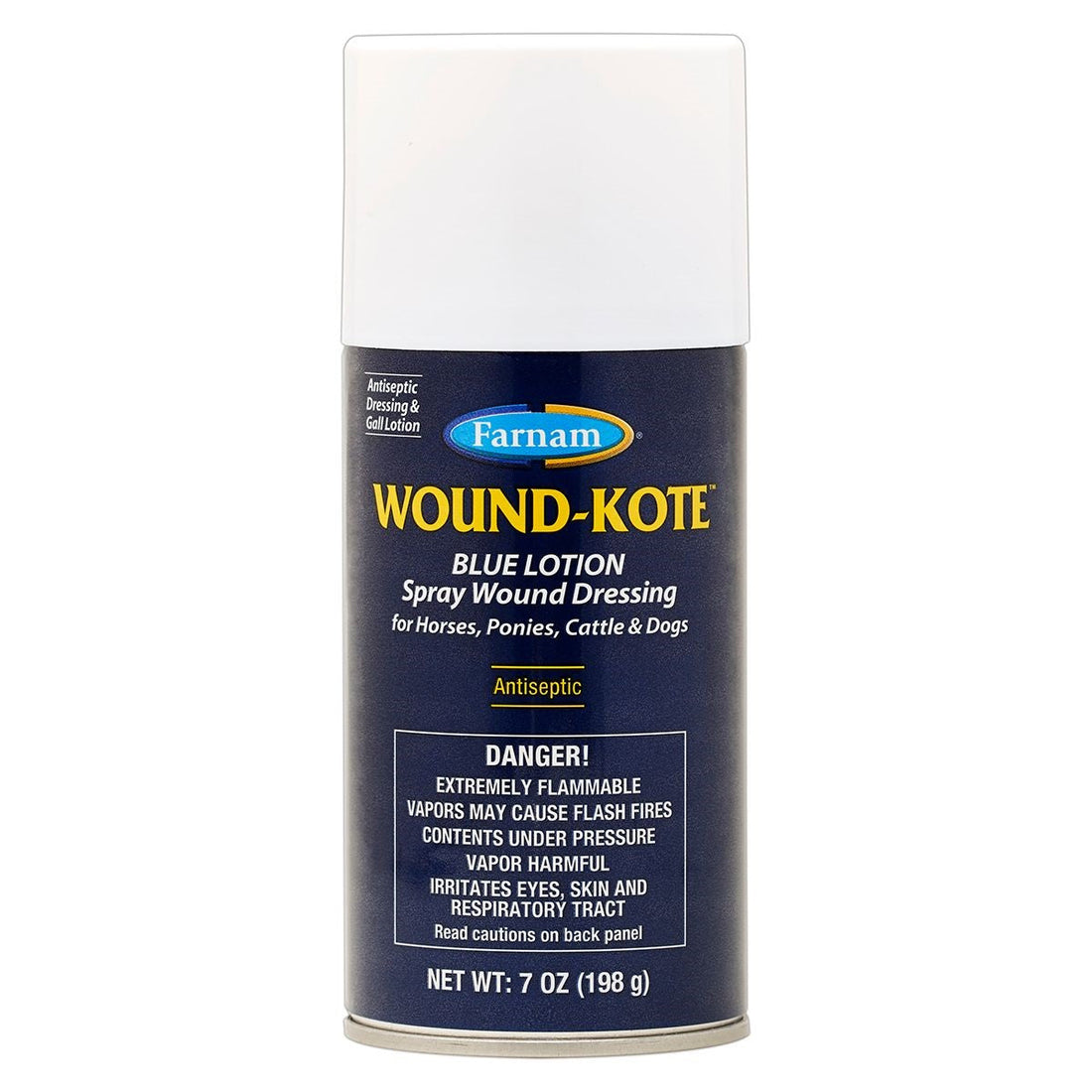 Farnam Wound Kote Blue Lotion Spray Wound Dressing For Horses &amp; Dogs (7 oz)