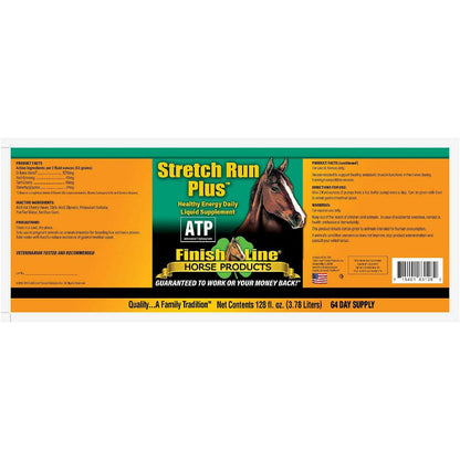 Finish Line Stretch Run Plus Muscle Support &amp; Healthy Energy Liquid For Horse (1 Gallon)