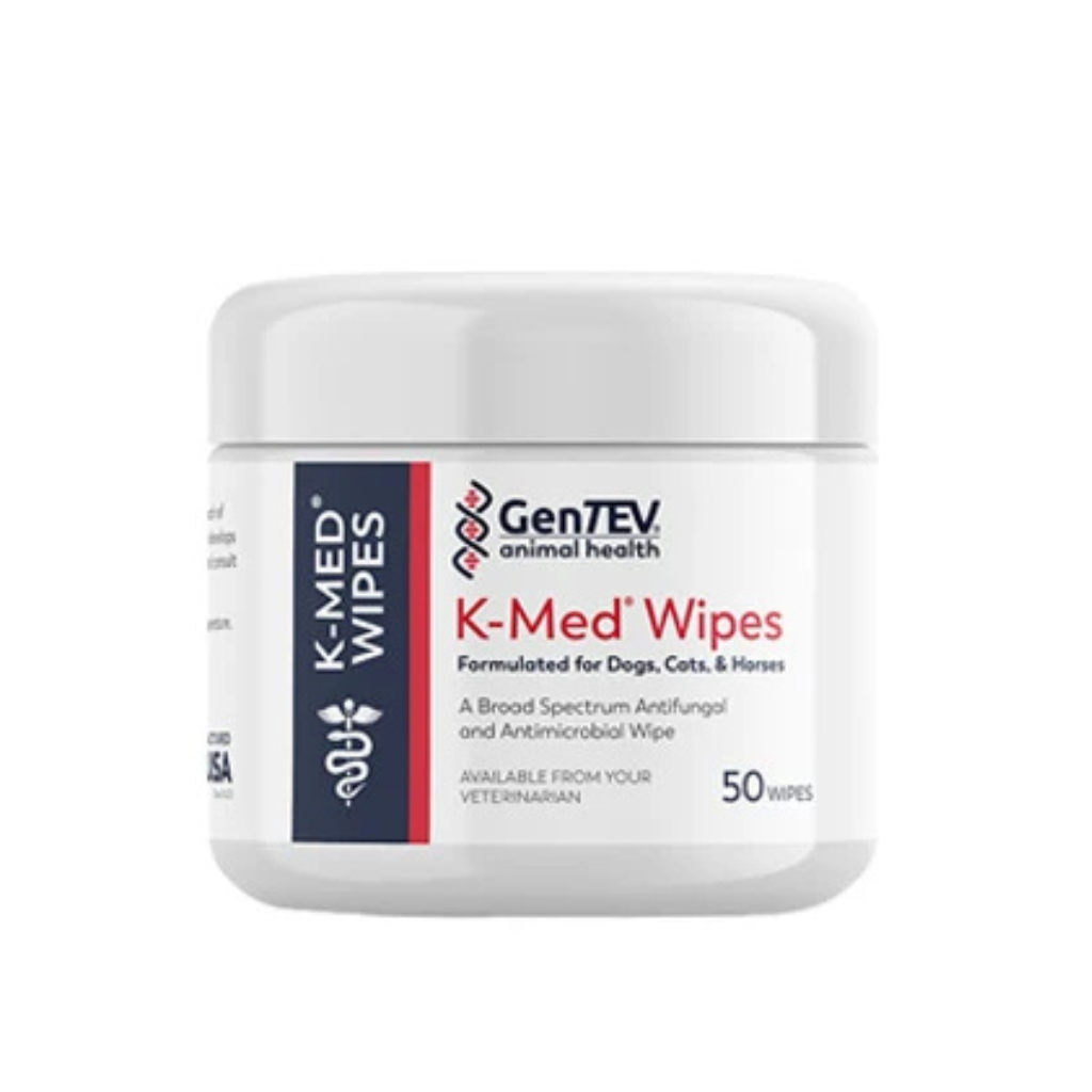 Gentev K-Med Wipes for Cats, Dogs &amp; Horses, 50 Count