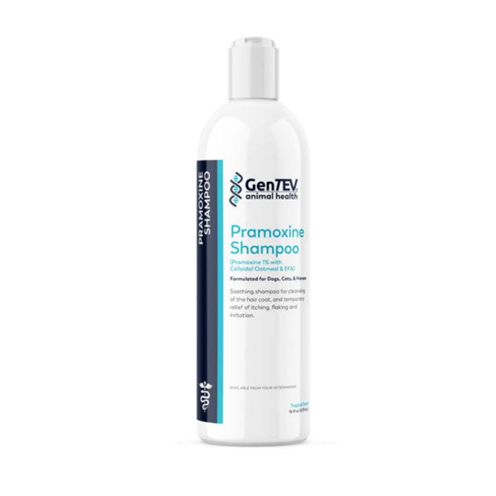 Gentev Pramoxine Shampoo for Dogs, Cats &amp; Horses, 16 oz