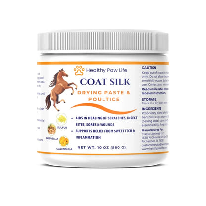Healthy Paw Life Coat Silk Drying Paste &amp; Poultice for Horse, 10-oz