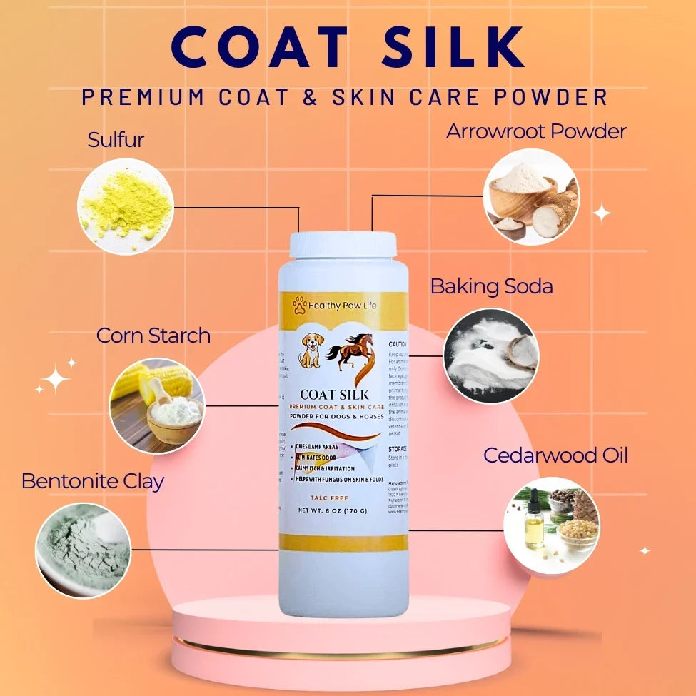 Healthy Paw Life Coat Silk for Dogs &amp; Horses, 6-oz