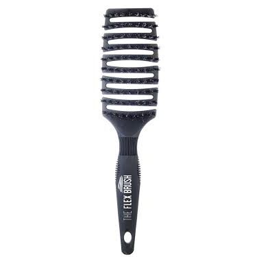 The Flex Brush XL Mixed Bristle Vent Brush with Boar &amp; Nylon Pins, Black