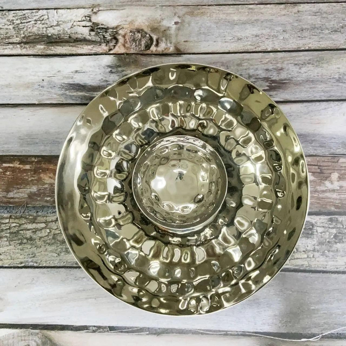 Hammered Chip &amp; Dip Bowl