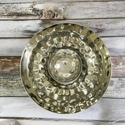 Hammered Chip &amp; Dip Bowl